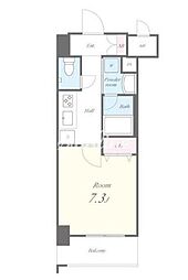 グランレーヴ東尾久 3階1Kの間取り