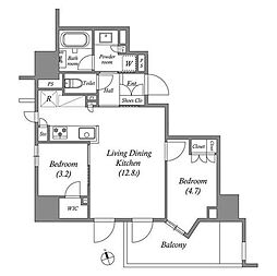 nido南千住 2LDKの間取図画像
