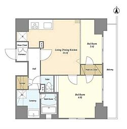TSResidence北上野 2LDKの間取図画像