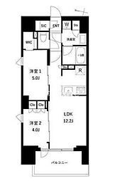 プレディアコート西日暮里 2LDKの間取図画像
