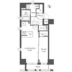 COMFORIA台東根岸 1LDKの間取図画像