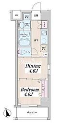 日神デュオステージ浅草2 1DKの間取図画像