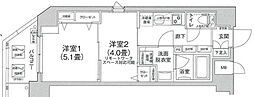 ティモーネグランデ町屋 2Kの間取図画像