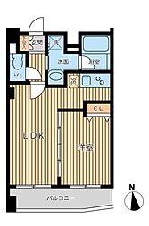 オーキッドレジデンス三ノ輪2 1LDKの間取図画像