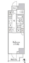MYRIARESIDENCE根岸柳通り 1Kの間取図画像