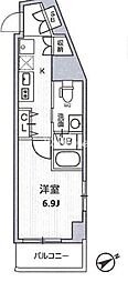 ラヴィエント南千住5 1Kの間取図画像