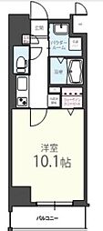 アップワード 1Kの間取図画像