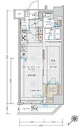 ベルグレード浅草ドゥエ(DUE) 1LDKの間取図画像