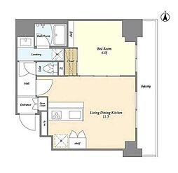 TSResidence北上野 1LDKの間取図画像