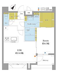 エンクレストベイサイド通り 1LDKの間取図画像