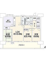 アンピール空港南 3SLDKの間取図画像
