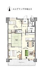 エルグランデ半城土2 3LDKの間取図画像