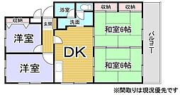 フローラルマンション大里 4DKの間取図画像