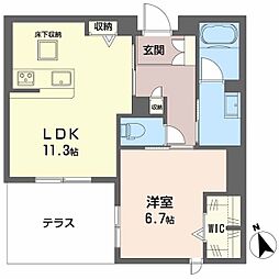 シャーメゾン 木の実 1LDKの間取図画像