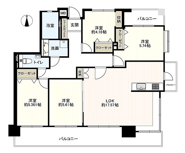 4LDKの使い勝手の良い間取り