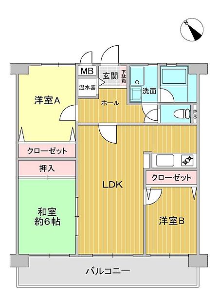 3LDK 間取り