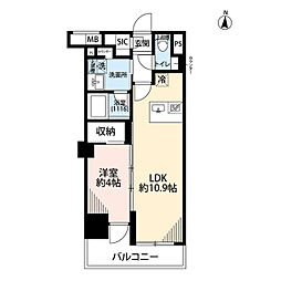 プレール・ドゥーク亀戸VI 1LDKの間取図画像
