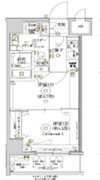 東武亀戸線 亀戸水神駅 徒歩7分の賃貸マンション 6階2Kの間取り