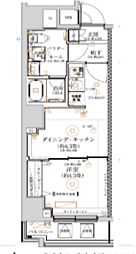 ガリシア森下VI 1DKの間取図画像