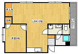 広島高速交通アストラムライン 祇園新橋北駅 徒歩4分の賃貸マンション 4階1LDKの間取り
