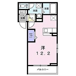JR可部線 大町駅 徒歩4分の賃貸アパート 2階ワンルームの間取り