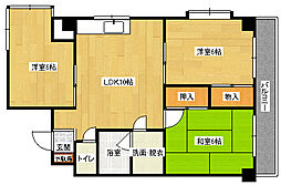広島高速交通アストラムライン 祇園新橋北駅 徒歩4分の賃貸マンション 3階3DKの間取り