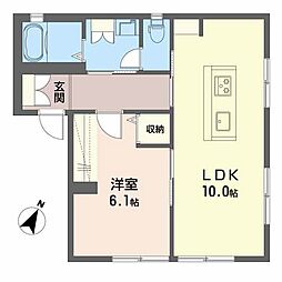 JR呉線 海田市駅 徒歩24分の賃貸アパート 1階1LDKの間取り