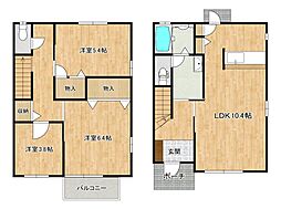 広島電鉄宮島線 高須駅 徒歩23分の賃貸アパート 1階3LDKの間取り