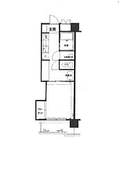 JR山陽本線 広島駅 徒歩8分の賃貸マンション 2階1DKの間取り