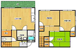 広島電鉄宮島線 広電西広島(己斐)駅 徒歩14分の賃貸アパート 1階3LDKの間取り