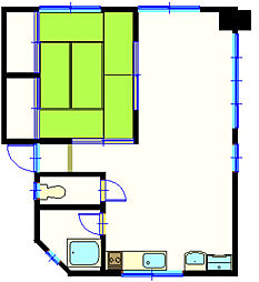 JR山陽本線 広島駅 徒歩9分の賃貸マンション 5階1LDKの間取り
