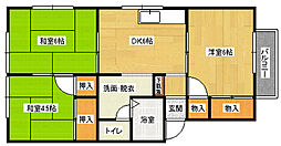 JR可部線 安芸長束駅 徒歩10分の賃貸アパート 1階3DKの間取り