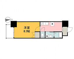 広島電鉄1系統 鷹野橋駅 徒歩7分の賃貸マンション 5階1Kの間取り