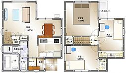 JR呉線 向洋駅 徒歩18分の賃貸一戸建て 1階3LDKの間取り