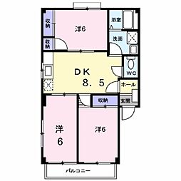 JR可部線 下祇園駅 徒歩14分の賃貸マンション 3階3LDKの間取り