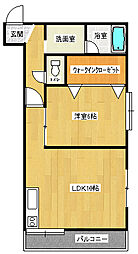 JR芸備線 矢賀駅 徒歩12分の賃貸マンション 1階1LDKの間取り