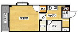 広島高速交通アストラムライン 長楽寺駅 徒歩7分の賃貸マンション 1階1Kの間取り