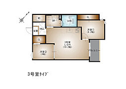 広島高速交通アストラムライン 古市駅 徒歩7分の賃貸アパート 1階2LDKの間取り