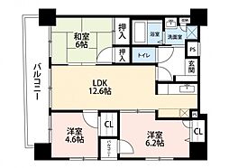 広島高速交通アストラムライン 西原駅 徒歩6分の賃貸マンション 1階3LDKの間取り