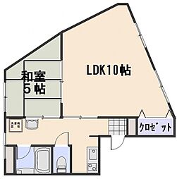 広島電鉄2系統 広電西広島(己斐)駅 徒歩3分の賃貸アパート 2階2Kの間取り
