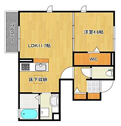 JR山陽本線 安芸中野駅 徒歩18分の賃貸アパート 1階1LDKの間取り