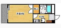 広島電鉄8系統 舟入南駅 徒歩14分の賃貸マンション 4階1Kの間取り