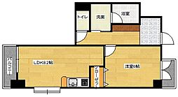 広島電鉄1系統 袋町駅 徒歩3分の賃貸マンション 5階1LDKの間取り