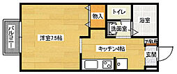 広島高速交通アストラムライン 安東駅 徒歩5分の賃貸アパート 1階1Kの間取り