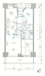広島電鉄8系統 横川駅 徒歩3分の賃貸マンション 15階3LDKの間取り