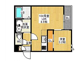 JR可部線 古市橋駅 徒歩12分の賃貸アパート 1階1LDKの間取り