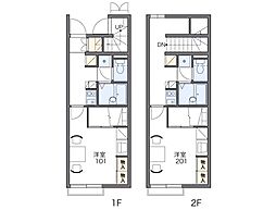 広島高速交通アストラムライン 伴中央駅 徒歩9分の賃貸アパート 1階1Kの間取り