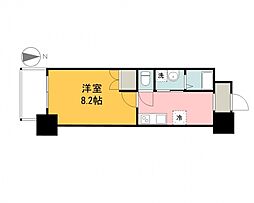 広島電鉄1系統 鷹野橋駅 徒歩7分の賃貸マンション 9階1Kの間取り