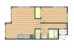 広島電鉄8系統 寺町駅 徒歩4分の賃貸マンション 5階1LDKの間取り