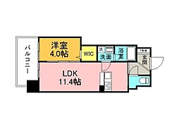 広島電鉄8系統 舟入川口町駅 徒歩4分の賃貸マンション 3階1LDKの間取り